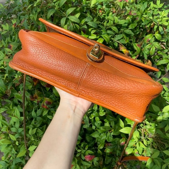 Dooney & Bourke Top Handle Tan Flap Bag Crossbody - Picture 3 of 9